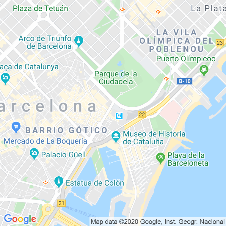 Código postal de Cadena, Passatge (impares del 1 al Final)  (pares del 2 al Final) en Barcelona