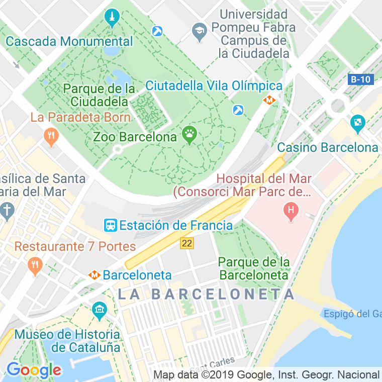 Código postal de Circumval.lacio, Del, Passeig en Barcelona