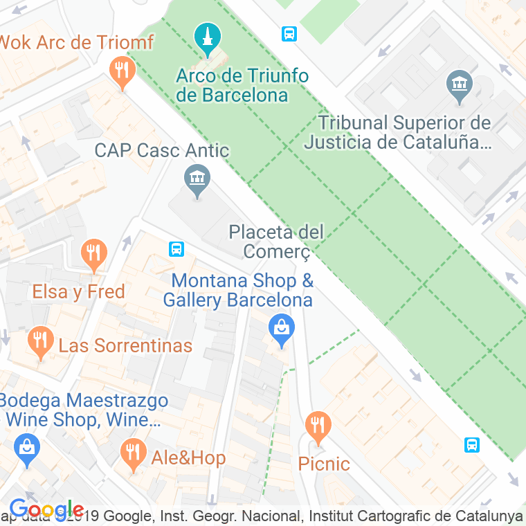 Código postal de Comerç, Placeta (impares del 1 al Final)  (pares del 2 al Final) en Barcelona