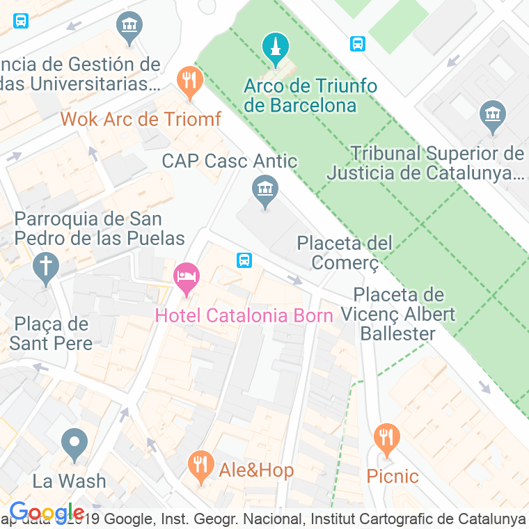 Código postal de Davant del Portal Nou en Barcelona