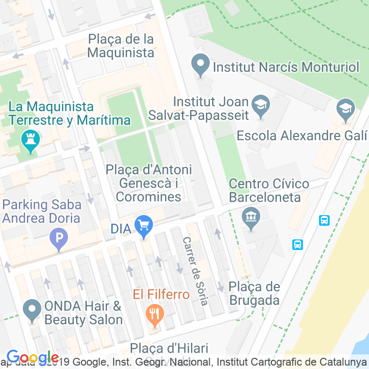 Código postal de Josep Ricart I Giralt, De, Passatge en Barcelona