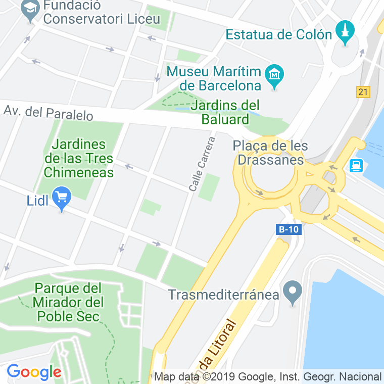 Código Postal calle Carrera en Barcelona
