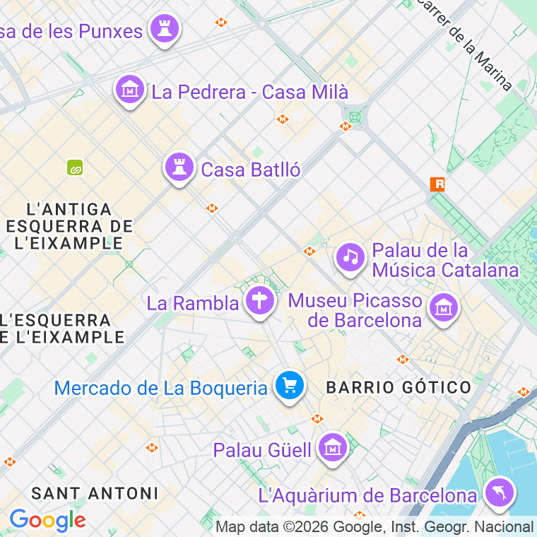 Código postal de Montjuic, De, Passeig (impares del 1 al Final)  (pares del 2 al Final) en Barcelona