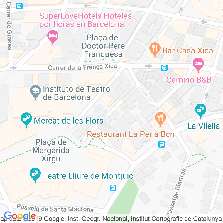 Código Postal calle Purissima Concepcio en Barcelona