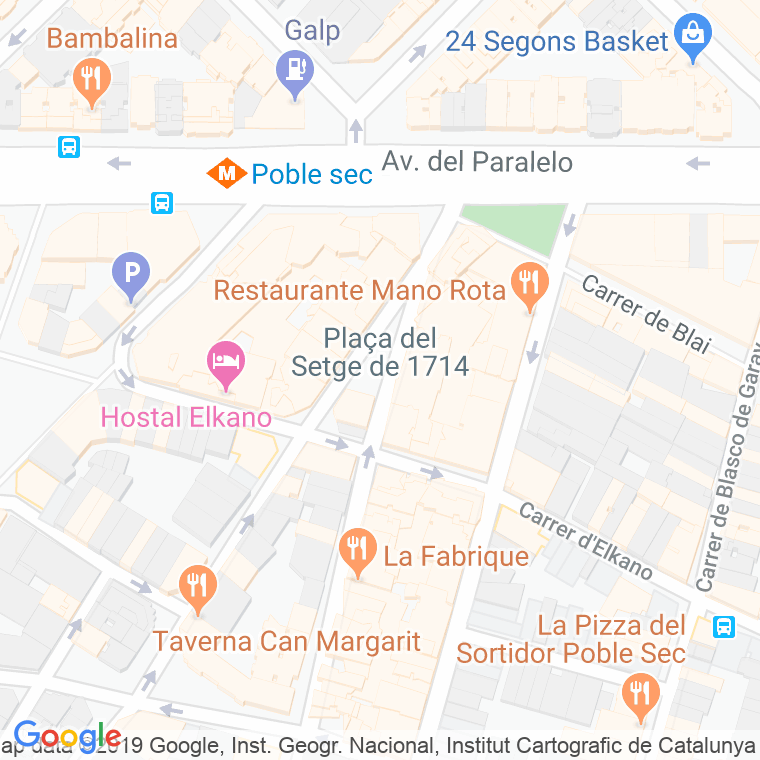 Código Postal calle Setge Del 1.714, Del, plaça en Barcelona