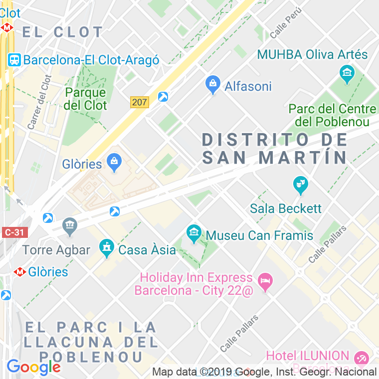 Código Postal calle Bogatell, Del, avinguda en Barcelona