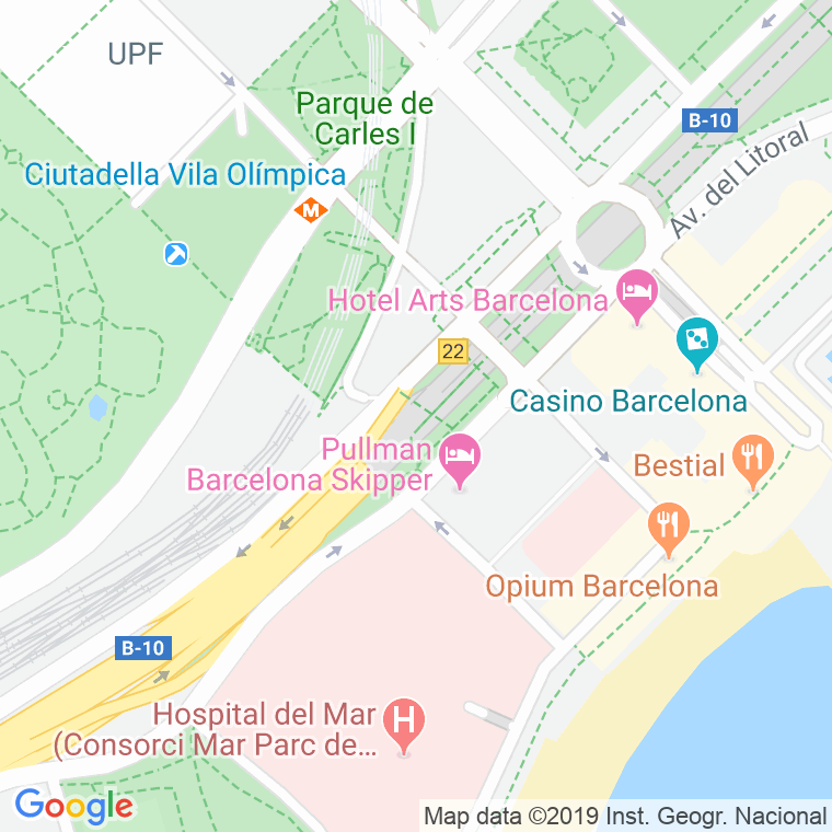 Código Postal calle Cascades, De Les, parc (Impares Del 1 Al Final)  (Pares Del 2 Al Final) en Barcelona