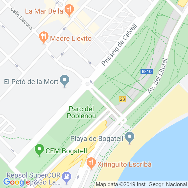 Código Postal calle Llacuna, De La, passatge (Impares Del 1 Al Final)  (Pares Del 2 Al Final) en Barcelona