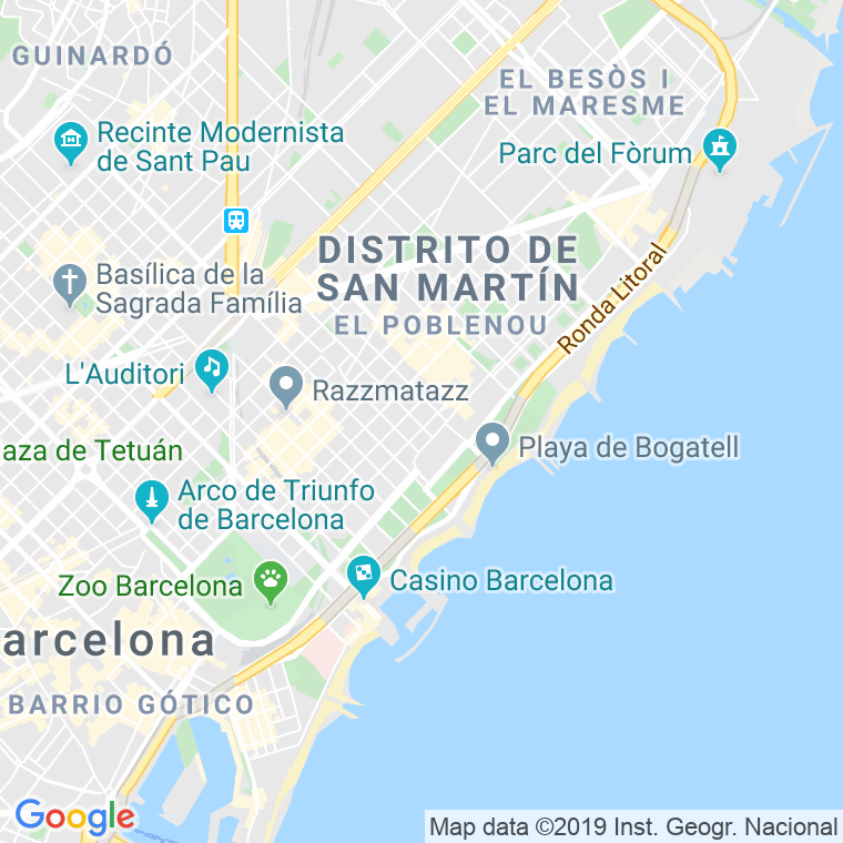 Código Postal calle Oriol, D', passatge (Impares Del 1 Al Final)  (Pares Del 2 Al Final) en Barcelona