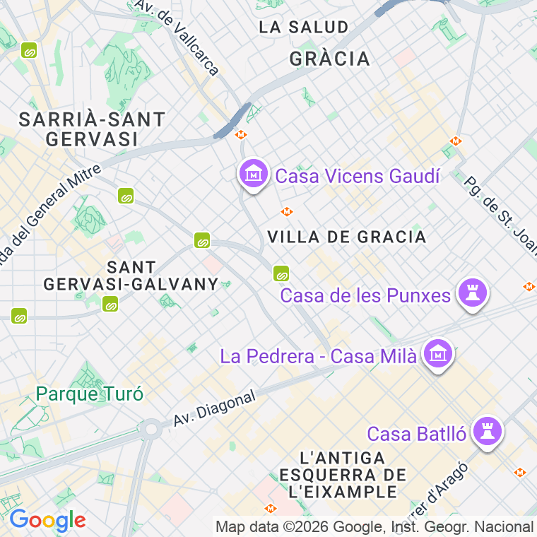 Código postal de Via Augusta en Barcelona