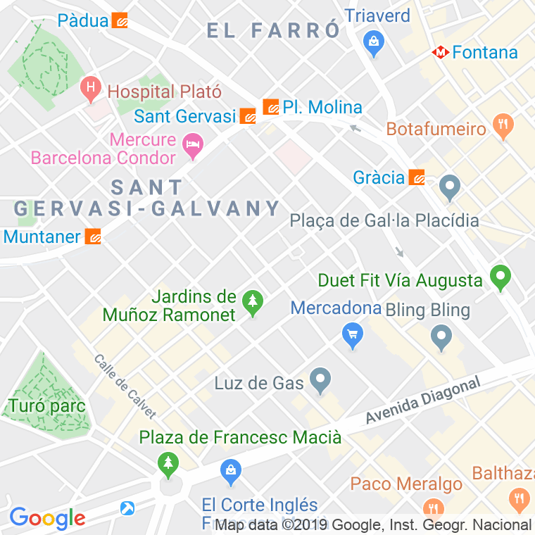 Código Postal calle Laforja   (Impares Del 1 Al 47)  (Pares Del 2 Al 72) en Barcelona