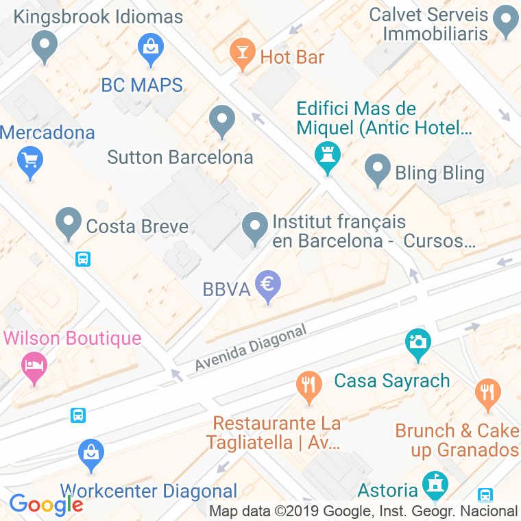 Código Postal calle Moia en Barcelona