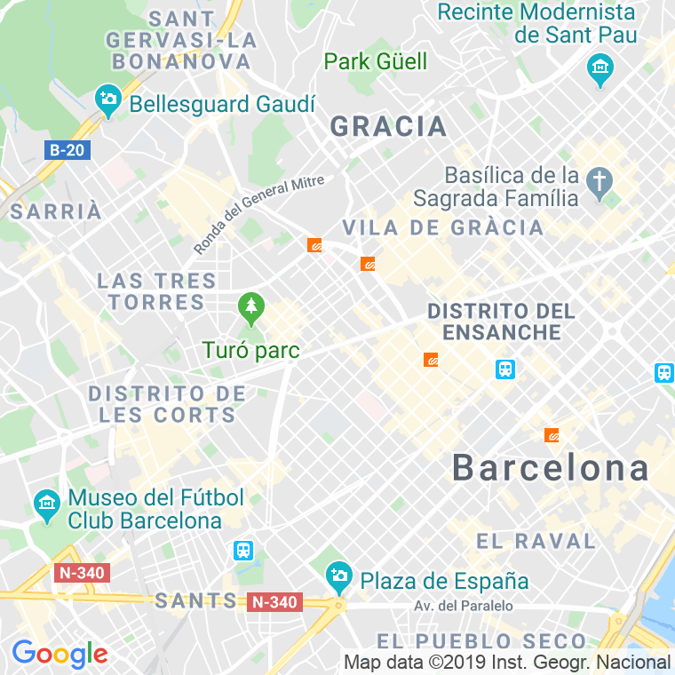 Código Postal calle Muntaner   (Pares Del 360 Al 486) en Barcelona