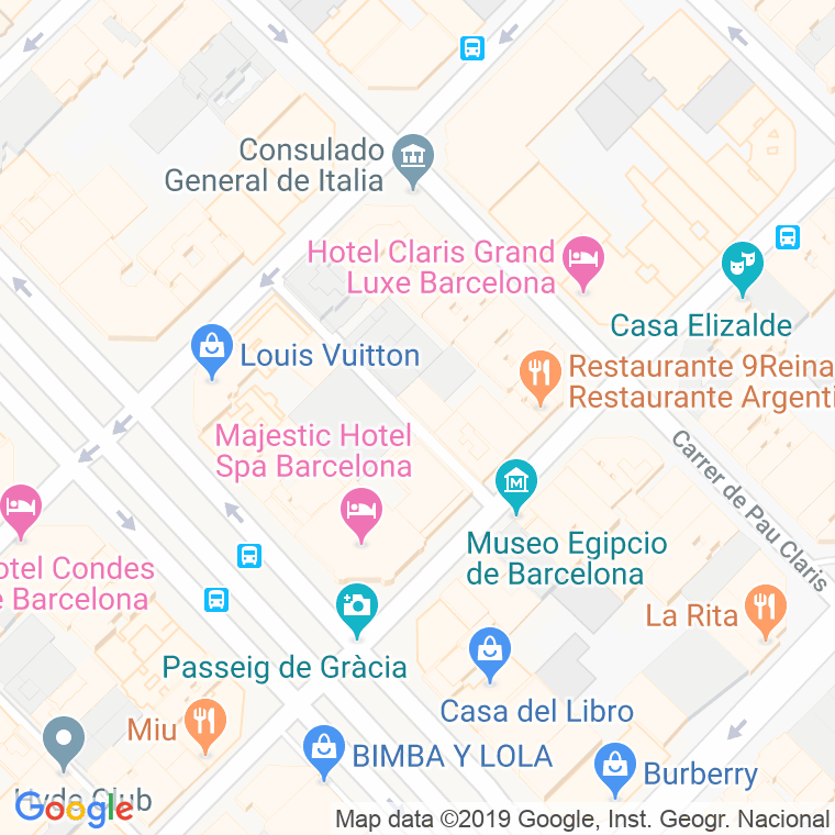 Código Postal calle Camps Elisis, passatge en Barcelona