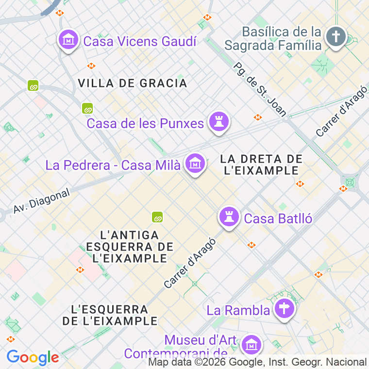 Código postal de Gracia, De, Passeig (impares del 63 al Final)  (pares del 74 al Final) en Barcelona