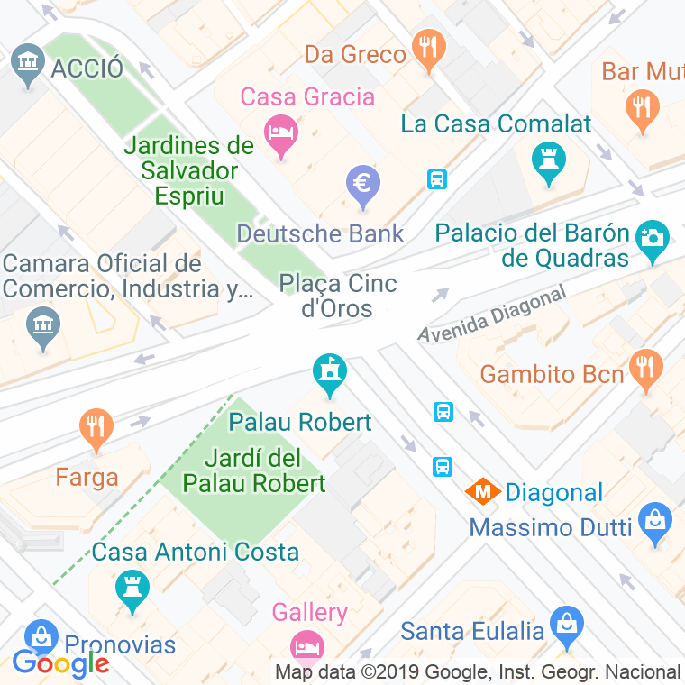 Código Postal calle Joan Carles I, De, plaça en Barcelona