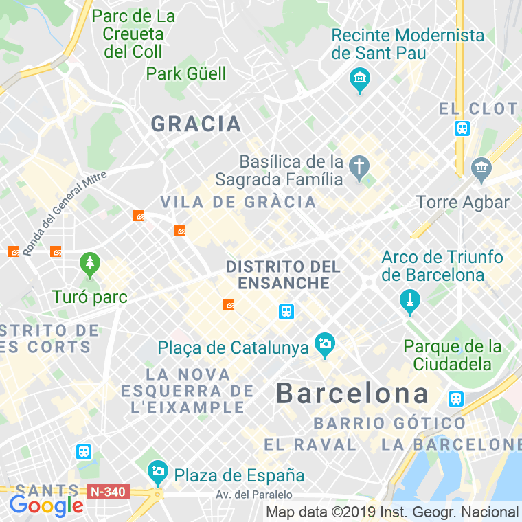 Código Postal calle Rossello   (Impares Del 201 Al 281)  (Pares Del 180 Al 250) en Barcelona