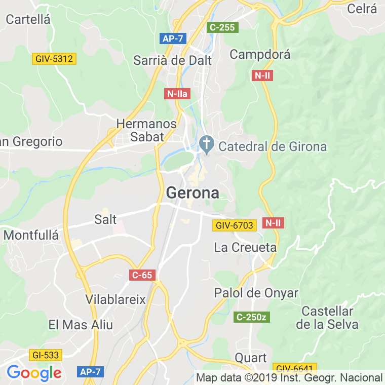 Código Postal calle Girona   (Impares Del 47 Al 123)  (Pares Del 46 Al 124) en Barcelona