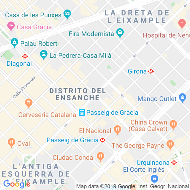Código Postal calle Pau Claris, De   (Impares Del 1 Al 93)  (Pares Del 2 Al 98) en Barcelona