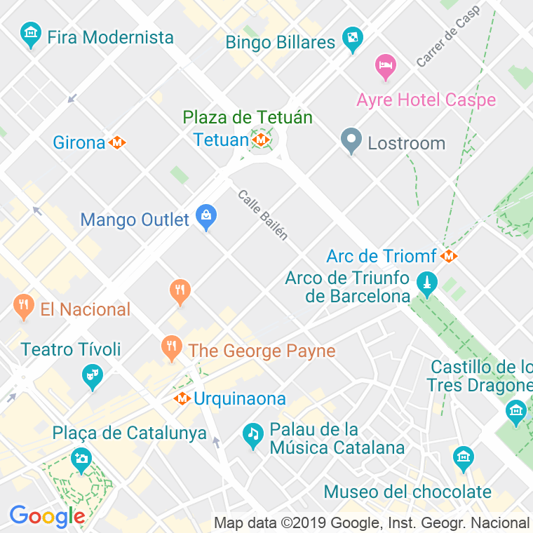 Código Postal calle Sert (Lletras Y El Nº 2), passatge en Barcelona