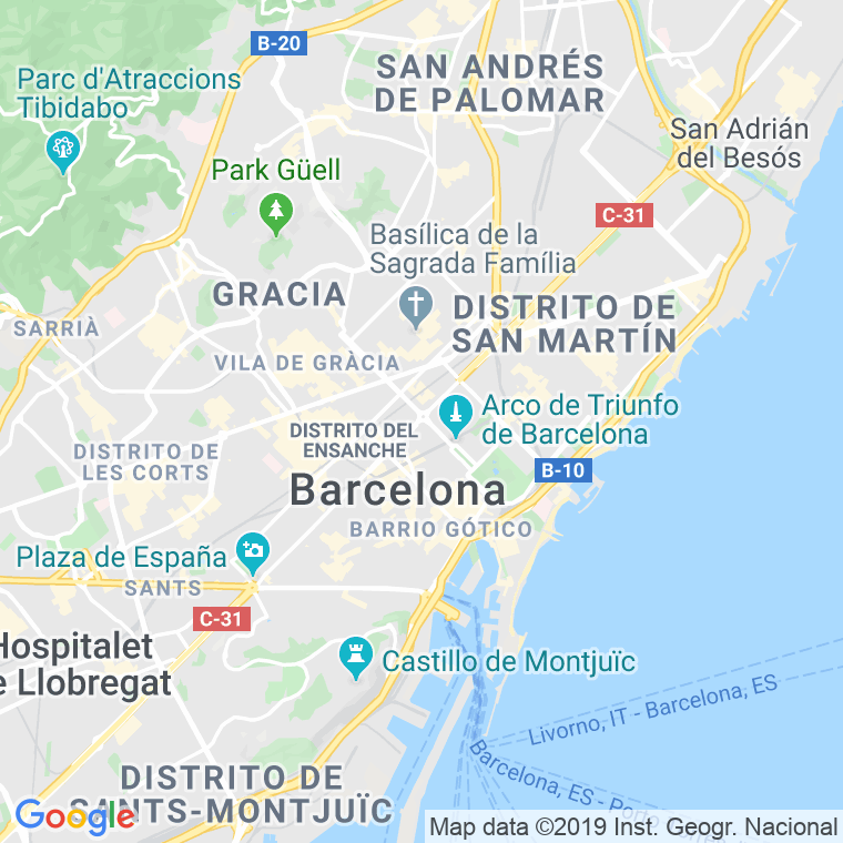 Código Postal calle Corts Catalanes, De Les, gran Via (Impares Del 523 Al 583)  (Pares Del 522 Al 590) en Barcelona