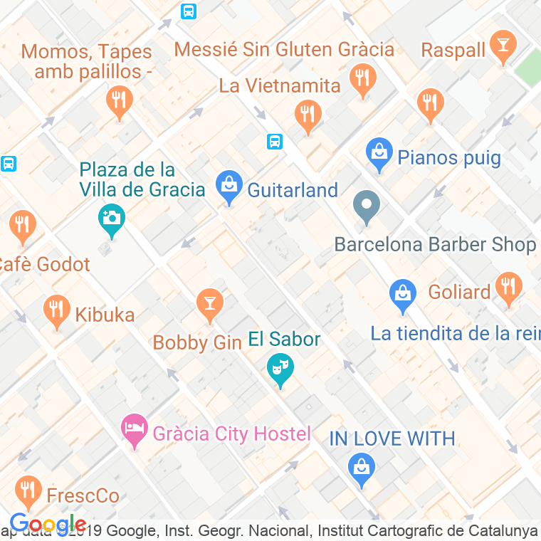 Código Postal calle Martinez De La Rosa en Barcelona