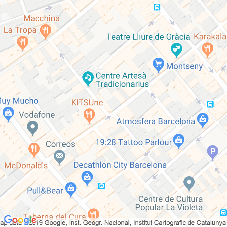 Código Postal calle Montseny, Del en Barcelona