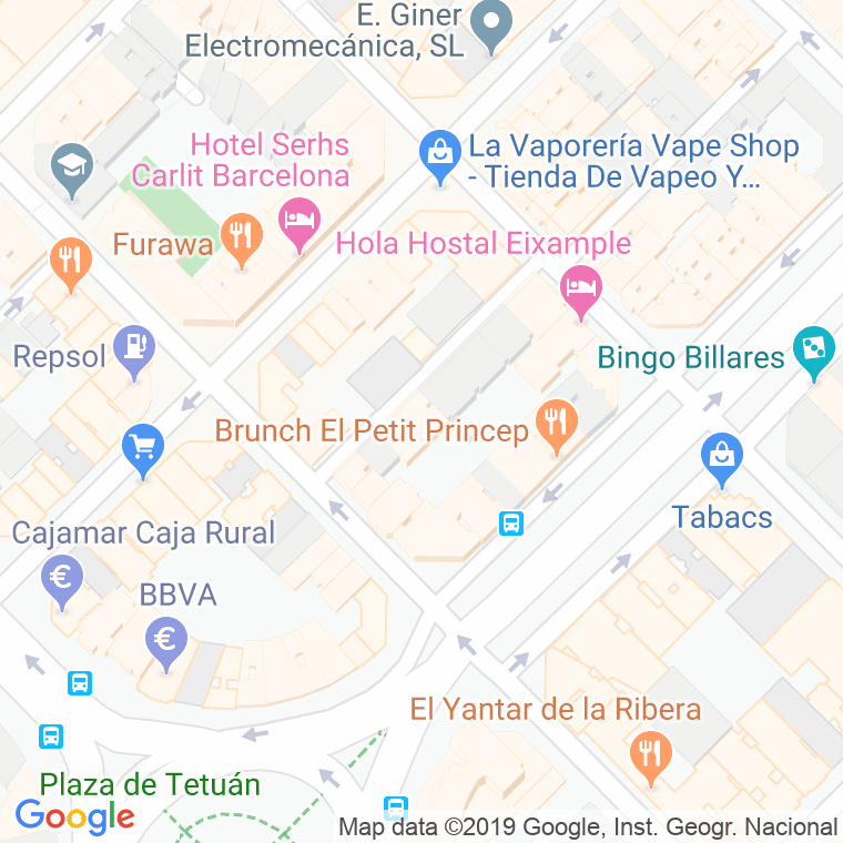 Código Postal calle Bocabella, passatge en Barcelona