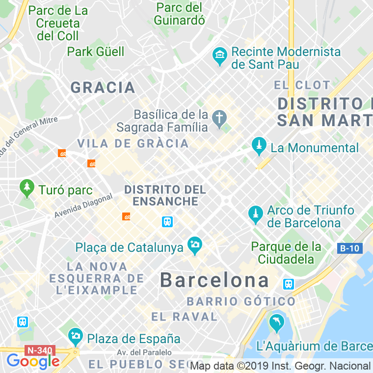 Código Postal calle Valencia   (Impares Del 373 Al 543)  (Pares Del 372 Al 552) en Barcelona