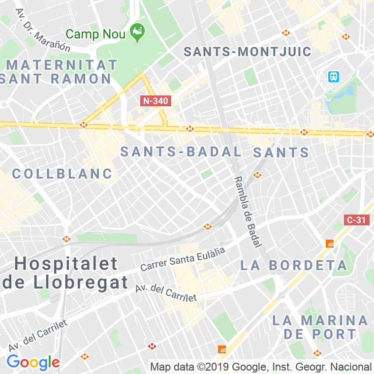 Código Postal calle Blanca, riera (Impares Del 157 Al Final) en Barcelona
