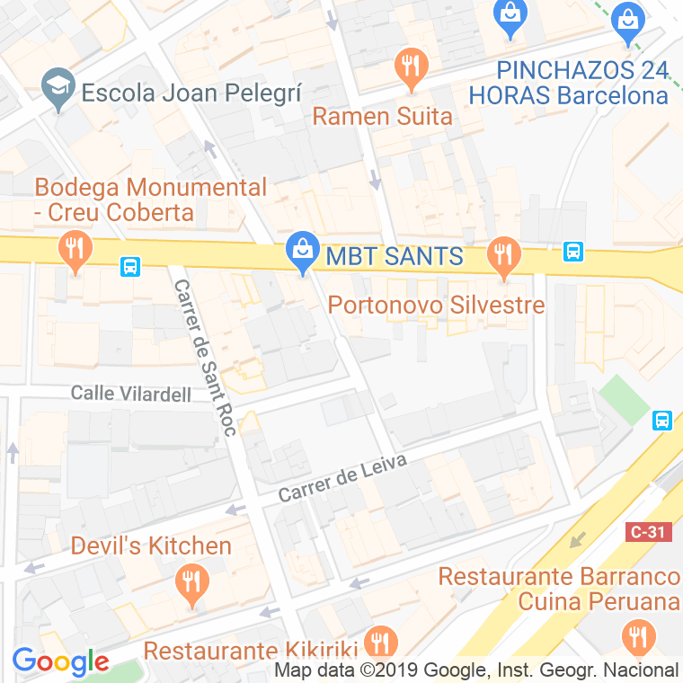 Código Postal calle Cap De Guaita en Barcelona