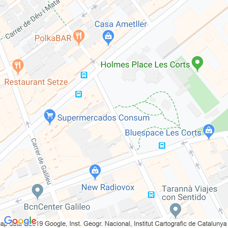 Código Postal calle Hug De Rocaberti en Barcelona