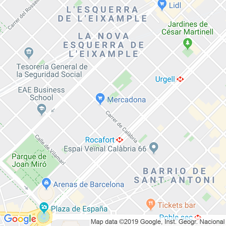 Código Postal calle Diputacio en Barcelona