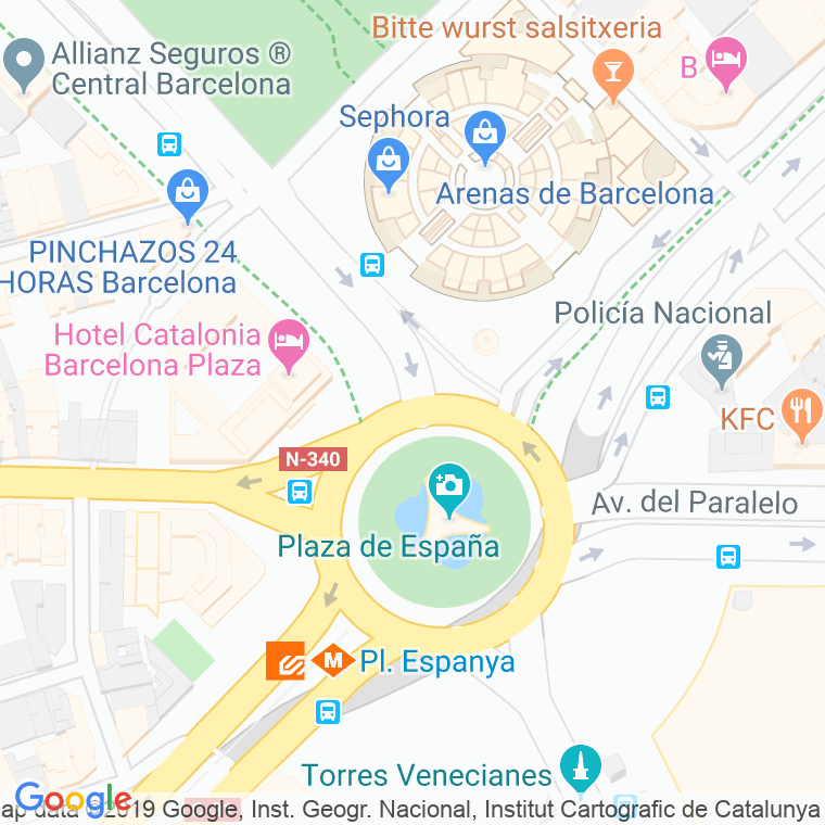 Código Postal calle Espanya, D', plaça (Impares Del 9 Al Final)  (Pares Del 10 Al Final) en Barcelona