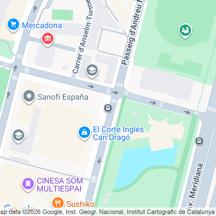 Código postal de Andreu Nin, Passeig en Barcelona