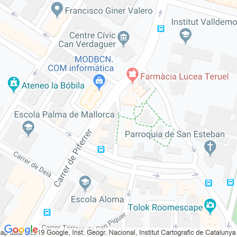 Código Postal calle Ciutat De Mallorca, passatge en Barcelona