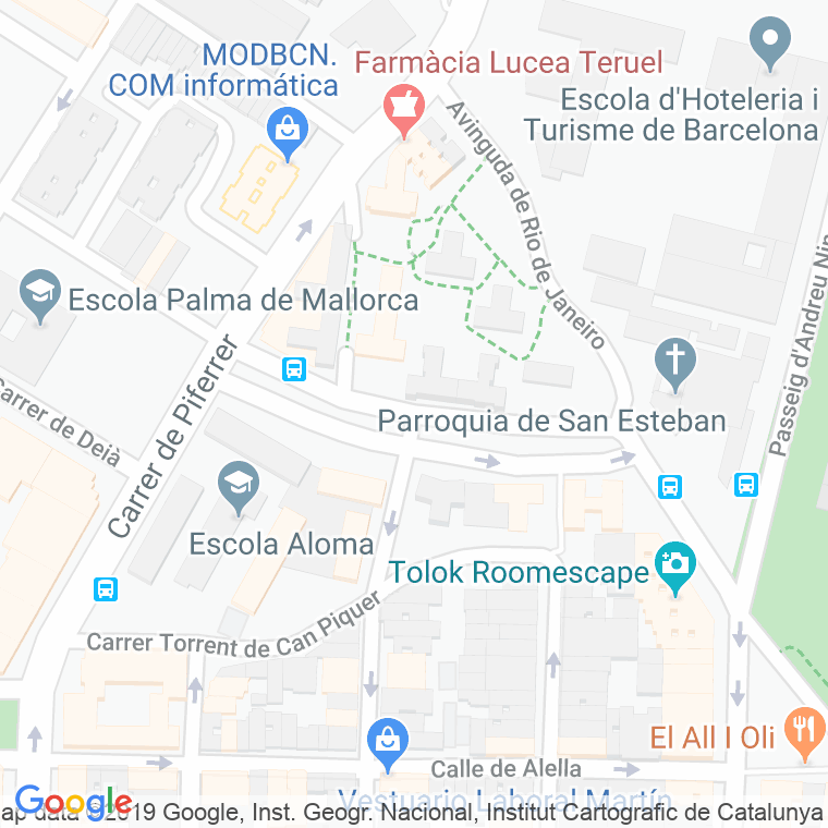 Código Postal calle Ciutat De Mallorca, passeig en Barcelona