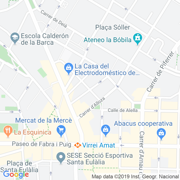 Código Postal calle Nou De Porta en Barcelona