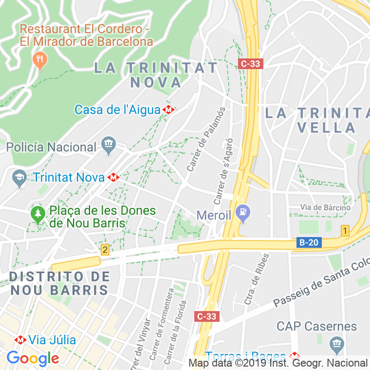 Código Postal calle Palamos   (Impares Del 1 Al 31)  (Pares Del 2 Al 32) en Barcelona