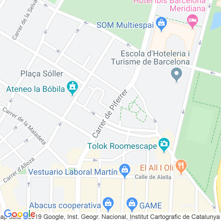 Código Postal calle Piferrer en Barcelona