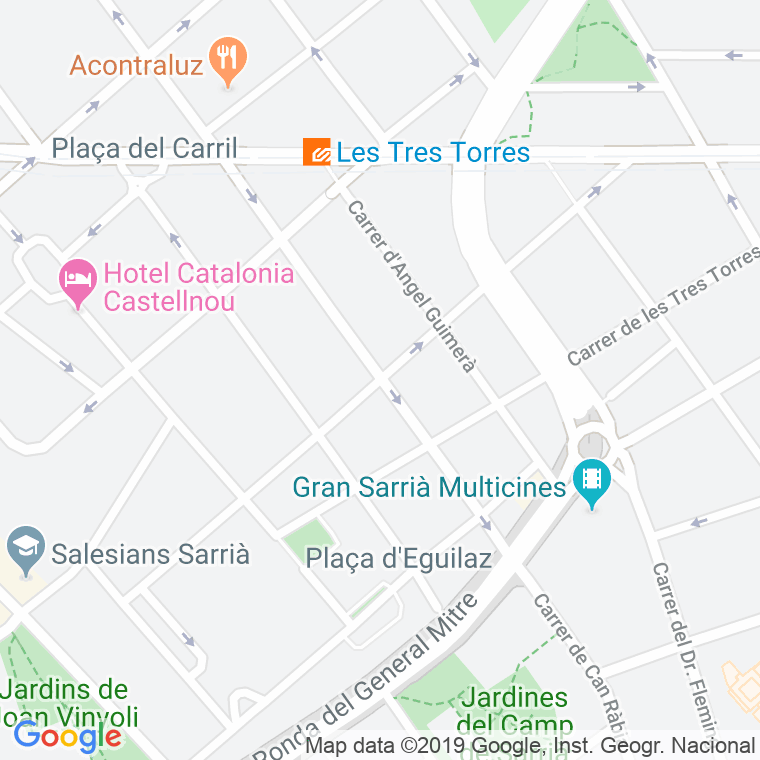 Código Postal calle Alt De Gironella en Barcelona