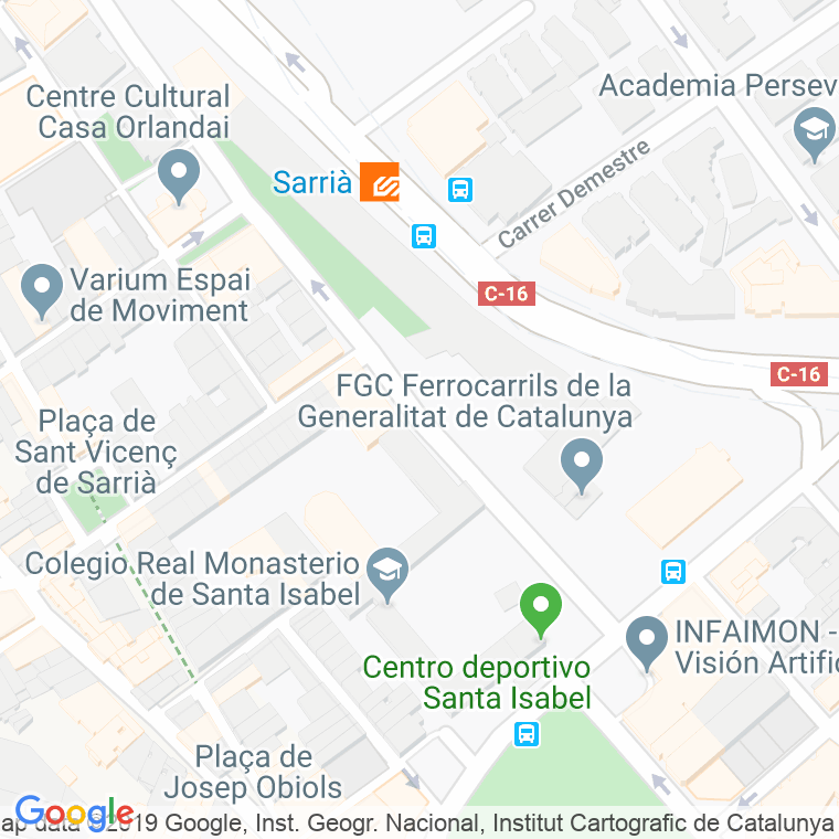 Código Postal calle Cardenal Sentmenat en Barcelona