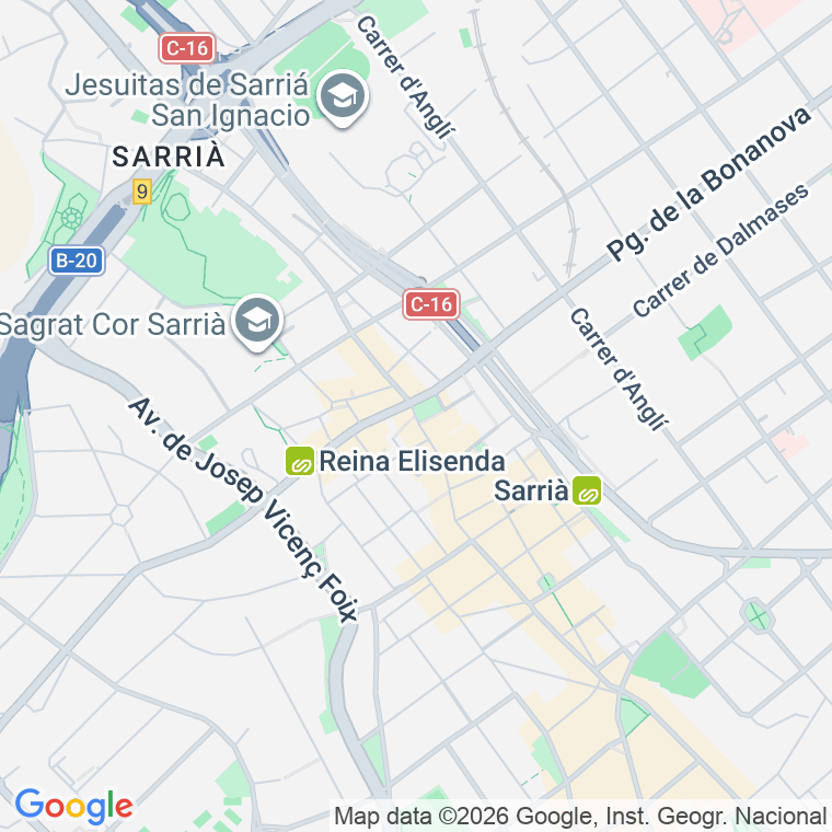 Código postal de Major de Sarria, de en Barcelona