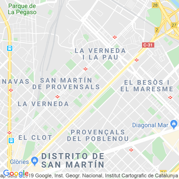 Código Postal calle Andrade   (Impares Del 1 Al 67)  (Pares Del 2 Al 66) en Barcelona