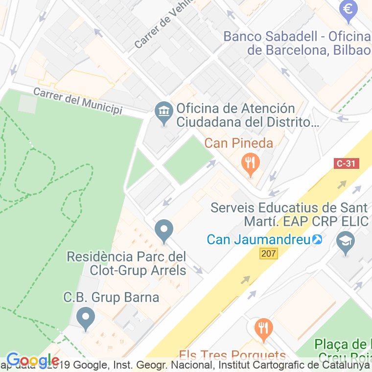 Código Postal calle Valenti Almirall, plaça en Barcelona