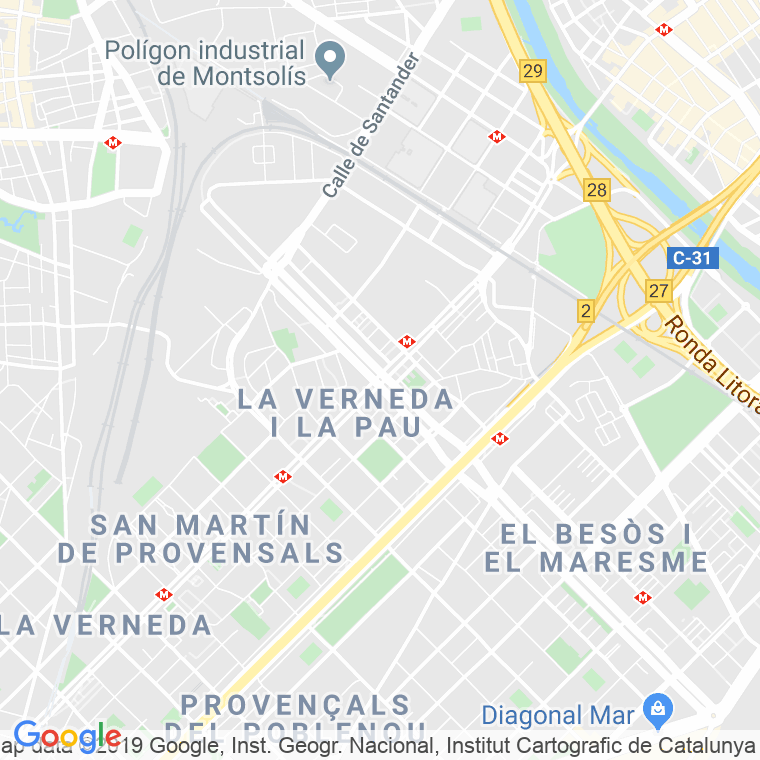 Código Postal calle Verneda, De La   (Impares Del 1 Al Final)  (Pares Del 2 Al Final) en Barcelona