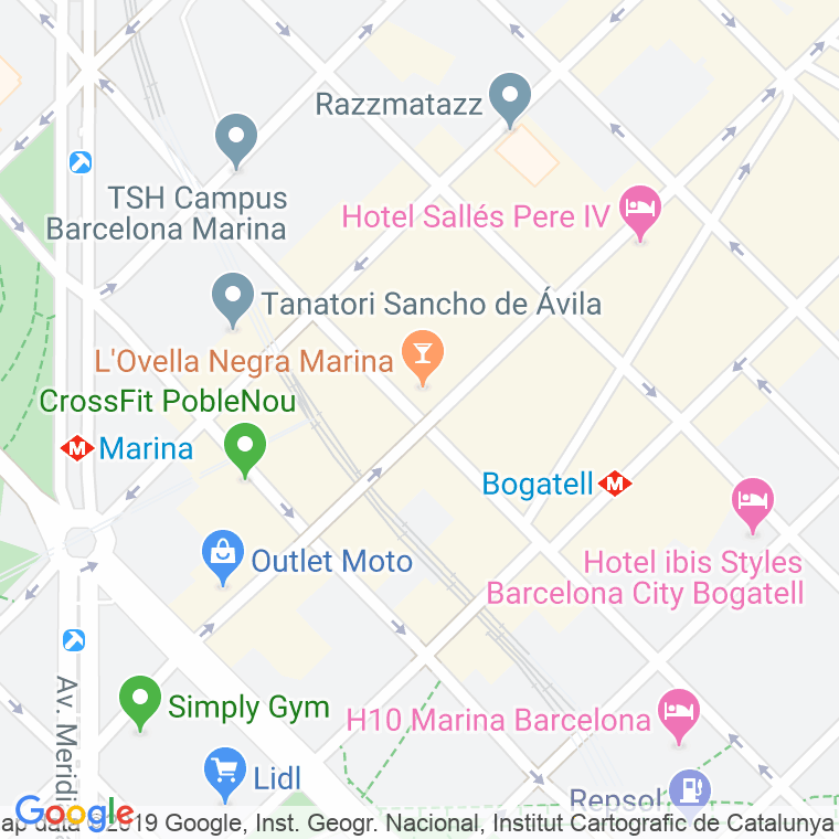Código Postal calle Zamora   (Impares Del 71 Al Final)  (Pares Del 66 Al Final) en Barcelona