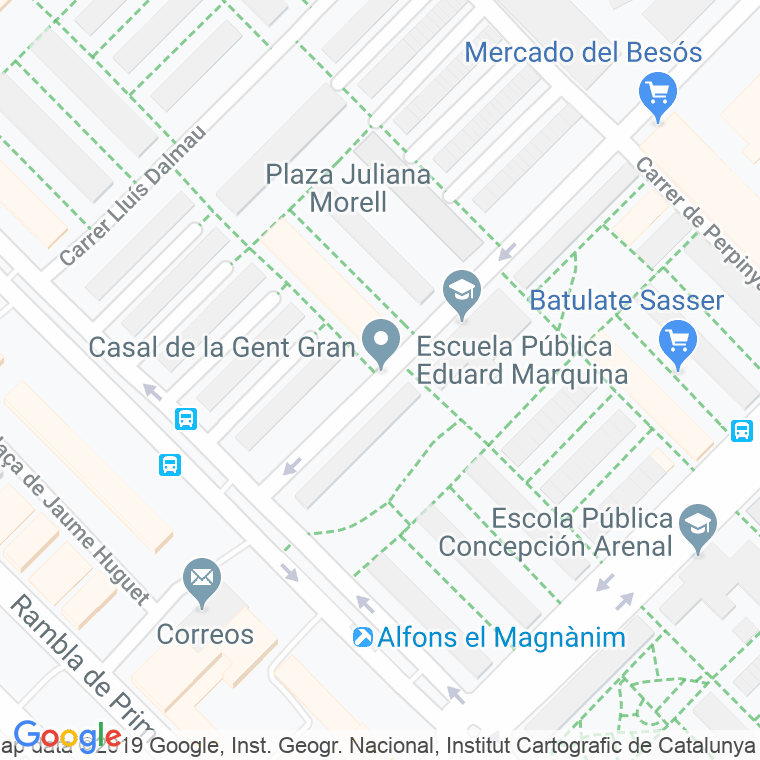Código Postal calle Jaume Huguet, De en Barcelona