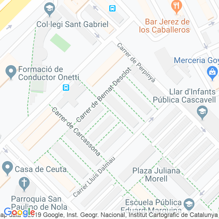Código Postal calle Narbona en Barcelona