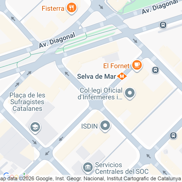 Código postal de Provençals   (impares del 1 al 121)  (pares del 2 al 128) en Barcelona